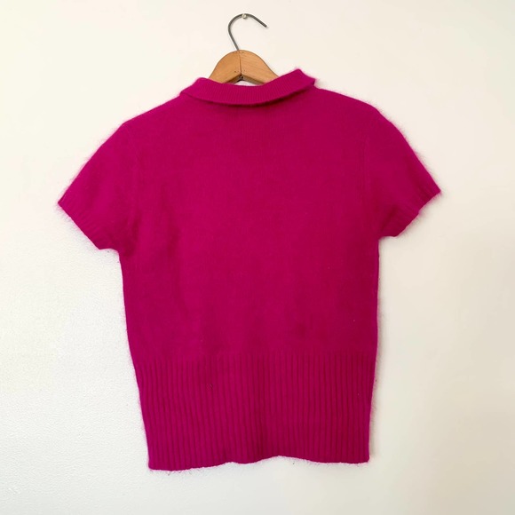 Limited Angora Fuchsia Crop Sweater M - Picture 5 of 7